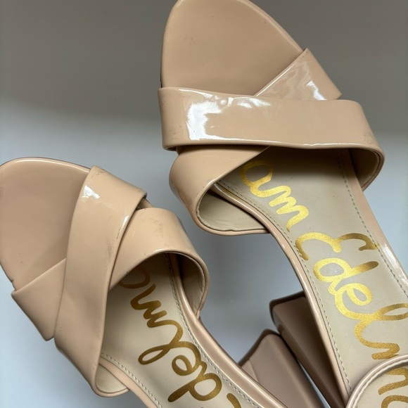 Sam Edelman Yancy Patent Leather high Heels Block Heel Sz 10 - Picture 6 of 8